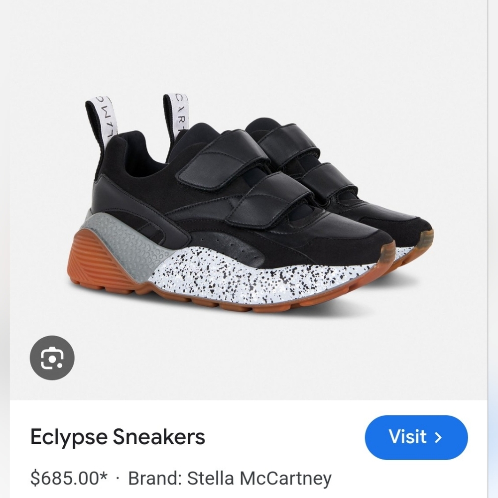 SOLD NWOT Stella McCartney Eclypse Sneakers Black US Size 5 / 5.5